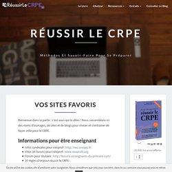 Vos sites favoris - Réussir le CRPE