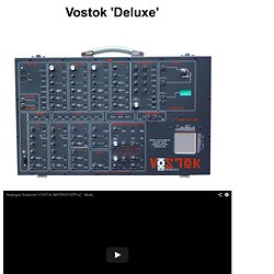 Vostok suitcase synth with matrix pin patch board, EMS VCS3 Synthi AKS