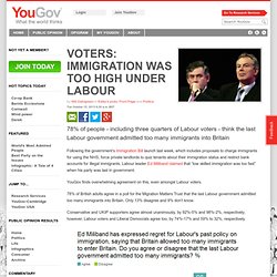 Voters: Immigration was too high under Labour