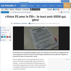 «Votez PS avec le FN» : le tract anti-NKM qui gêne