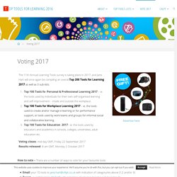 Voting 2017 – Top Tools for Learning 2016
