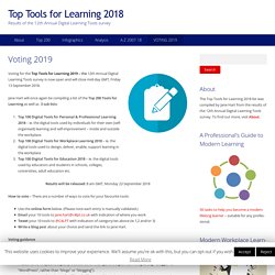 Voting 2019 – Top Tools for Learning 2018