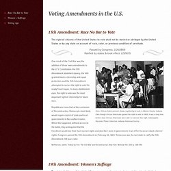 About the 15th, 19th and 26th Amendments