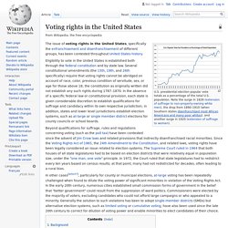 Voting rights in the United States