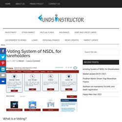 e-Voting System of NSDL for Shareholders