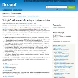VotingAPI: A framework for voting and rating modules