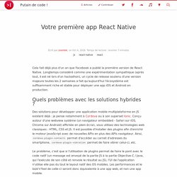 Votre première app React Native