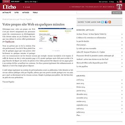 Votre propre site Web en quelques minutes