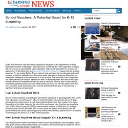 School Vouchers: A Potential Boost for K-12 eLearning
