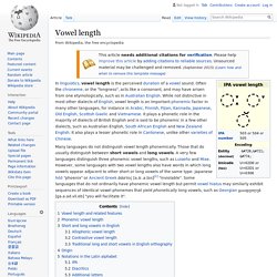 Vowel length - Wikipedia