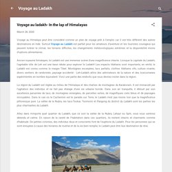 Voyage au ladakh- In the lap of Himalayas