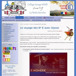 Le voyage des 6e E avec Ulysse - Collège George SAND