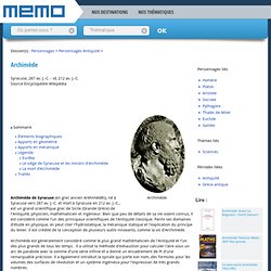 MEMO - Le site de l'Histoire