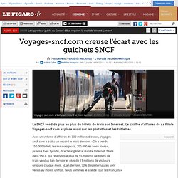 Voyages-sncf.com creuse l'écart avec les guichets SNCF