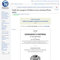 Guide du voyageur à Poitiers et aux environs/Texte entier