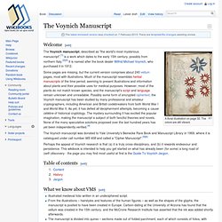 The Voynich Manuscript - Wikibooks, collection of open-content t