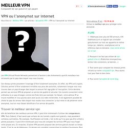VPN ou l’anonymat sur internet