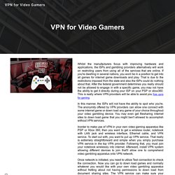 VPN for Video Gamers