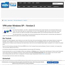 VPN unter Windows XP – Version 2