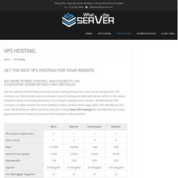 VPS Hosting – What the server