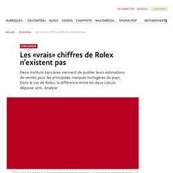 Les «vrais» chiffres de Rolex n’existent pas
