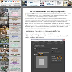 VRay. Линейный и EXR порядок работы