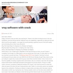 vray software with crack