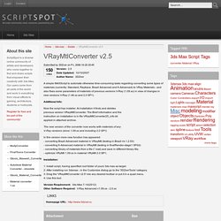 VRayMtlConverter v2.5