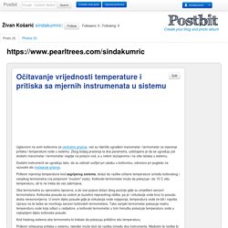 Očitavanje vrijednosti temperature i pritiska sa mjernih instrumenata u sistemu