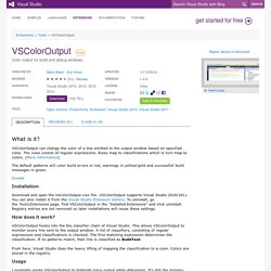 VSColorOutput extension