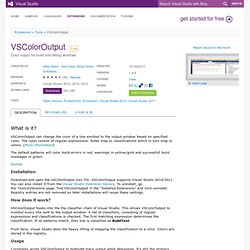 VSColorOutput extension