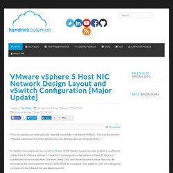 VMware vSphere 5 Host NIC Network Design Layout and vSwitch Configuration [Major Update]