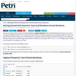 vSphere PowerCLI: Start and Shutdown VMs