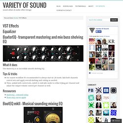 VST Effects – Variety Of Sound