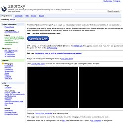 zaproxy - OWASP ZAP: An easy to use integrated penetration testing tool for finding vulnerabilities in web applications.