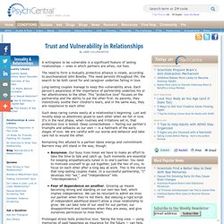 Trust and Vulnerability in Relationships