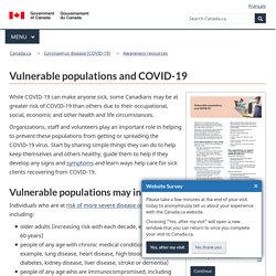 Vulnerable populations and COVID-19