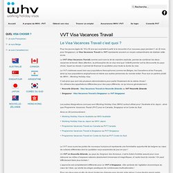 VVT - Visa Vacances Travail