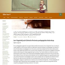 Lev Vygotskij och Célestin Freinets pedagogiska ledarskap