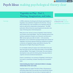 Psych Ideas — Vygotsky on Play - Part 1, Waiting, Imagination, and rules.