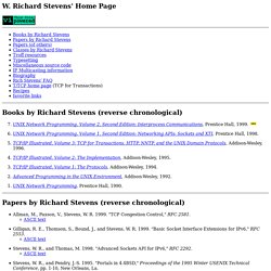 W. Richard Stevens' Home Page