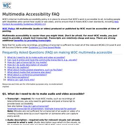 C Multimedia Accessibility FAQ