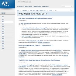 C News Archive: 2011 W3C