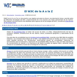 W3C Oficina Española - El W3C de la A a la Z