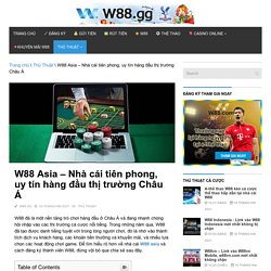 W88 Asia link truy cập W88 mobile mới nhất