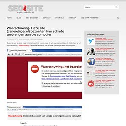Waarschuwing- Deze site (carieretijger.nl) bezoeken kan schade toebrengen aan uw computer