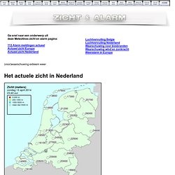 actueel zicht - live 112 alarmmeldingen - waarschuwingen - weeralarm - luchtvervuiling pagina Meteotines