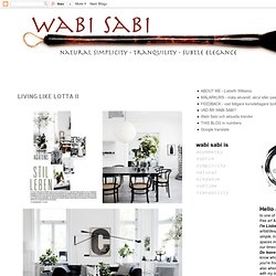 WABI SABI Scandinavia - one of Sweden's largest ad free design blogs.