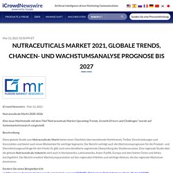 Nutraceuticals Market 2021, Globale Trends, Chancen- und Wachstumsanalyse Prognose bis 2027