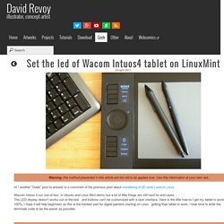Set the led of Wacom Intuos4 tablet on LinuxMint
